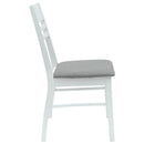 vidaXL Étkező Székek 2 pcs Fehér 43 x 54 x 89 cm Tömör Gumi Fa