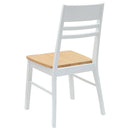 vidaXL Étkező Székek 2 pcs Fehér 43 x 54 x 89 cm Tömör Gumi Fa