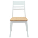 vidaXL Étkező Székek 2 pcs Fehér 43 x 54 x 89 cm Tömör Gumi Fa