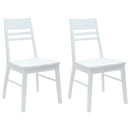 vidaXL Étkező Székek 2 pcs Fehér 43 x 54 x 89 cm Tömör Gumi Fa