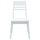 vidaXL Étkező Székek 2 pcs Fehér 43 x 54 x 89 cm Tömör Gumi Fa