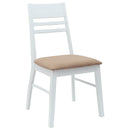 vidaXL Étkező Székek 2 pcs Fehér 43 x 54 x 89 cm Tömör Gumi Fa