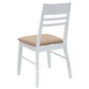 vidaXL Étkező Székek 2 pcs Fehér 43 x 54 x 89 cm Tömör Gumi Fa