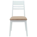 vidaXL Étkező Székek 2 pcs Fehér 43 x 54 x 89 cm Tömör Gumi Fa