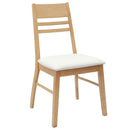 vidaXL Étkező Székek 2 pcs Természetes 43 x 54 x 89 cm Tömör Gumi Fa