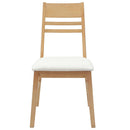 vidaXL Étkező Székek 2 pcs Természetes 43 x 54 x 89 cm Tömör Gumi Fa