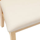 vidaXL Étkező Székek 2 pcs Természetes 50 x 52,5 x 91 cm Tömör Gumi Fa