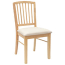 vidaXL Étkező Székek 2 pcs Természetes 50 x 52,5 x 91 cm Tömör Gumi Fa
