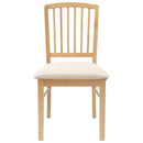 vidaXL Étkező Székek 2 pcs Természetes 50 x 52,5 x 91 cm Tömör Gumi Fa