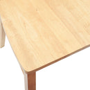 vidaXL Étkező Székek 2 pcs Természetes 50 x 52,5 x 91 cm Tömör Gumi Fa