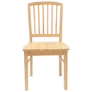vidaXL Étkező Székek 2 pcs Természetes 50 x 52,5 x 91 cm Tömör Gumi Fa