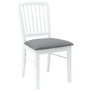 vidaXL Étkező Székek 2 pcs Fehér 50 x 52,5 x 91 cm Tömör Gumi Fa