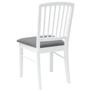 vidaXL Étkező Székek 2 pcs Fehér 50 x 52,5 x 91 cm Tömör Gumi Fa