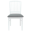 vidaXL Étkező Székek 2 pcs Fehér 50 x 52,5 x 91 cm Tömör Gumi Fa