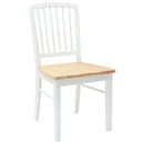 vidaXL Étkező Székek 2 pcs Fehér 50 x 52,5 x 91 cm Tömör Gumi Fa