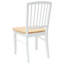 vidaXL Étkező Székek 2 pcs Fehér 50 x 52,5 x 91 cm Tömör Gumi Fa