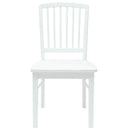 vidaXL Étkező Székek 2 pcs Fehér 50 x 52,5 x 91 cm Tömör Gumi Fa