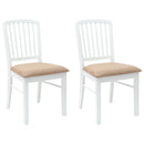 vidaXL Étkező Székek 2 pcs Fehér 50 x 52,5 x 91 cm Tömör Gumi Fa