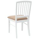 vidaXL Étkező Székek 2 pcs Fehér 50 x 52,5 x 91 cm Tömör Gumi Fa