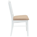 vidaXL Étkező Székek 2 pcs Fehér 50 x 52,5 x 91 cm Tömör Gumi Fa