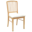 vidaXL Étkező Székek 2 pcs Természetes 50 x 52,5 x 91 cm Tömör Gumi Fa