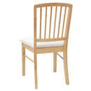 vidaXL Étkező Székek 2 pcs Természetes 50 x 52,5 x 91 cm Tömör Gumi Fa