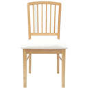 vidaXL Étkező Székek 2 pcs Természetes 50 x 52,5 x 91 cm Tömör Gumi Fa