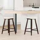 vidaXL Étkező Székek 2 pcs Világos Barna 46 x 37 x 63 cm Tömör Gumi Fa