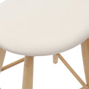 vidaXL Étkező Székek 2 pcs Természetes 46 x 37 x 63 cm Tömör Gumi Fa