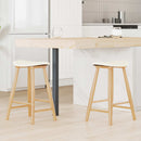 vidaXL Étkező Székek 2 pcs Természetes 46 x 37 x 63 cm Tömör Gumi Fa
