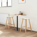 vidaXL Étkező Székek 2 pcs Természetes 46 x 37 x 63 cm Tömör Gumi Fa