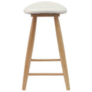 vidaXL Étkező Székek 2 pcs Természetes 46 x 37 x 63 cm Tömör Gumi Fa
