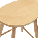 vidaXL Étkező Székek 2 pcs Természetes 46 x 37 x 63 cm Tömör Gumi Fa