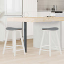 vidaXL Étkező Székek 2 pcs Fehér 46 x 37 x 63 cm Tömör Gumi Fa