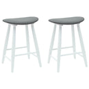 vidaXL Étkező Székek 2 pcs Fehér 46 x 37 x 63 cm Tömör Gumi Fa
