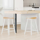 vidaXL Étkező Székek 2 pcs Fehér 46 x 37 x 63 cm Tömör Gumi Fa