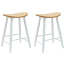 vidaXL Étkező Székek 2 pcs Fehér 46 x 37 x 63 cm Tömör Gumi Fa