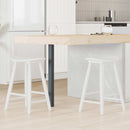 vidaXL Étkező Székek 2 pcs Fehér 46 x 37 x 63 cm Tömör Gumi Fa