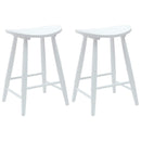vidaXL Étkező Székek 2 pcs Fehér 46 x 37 x 63 cm Tömör Gumi Fa