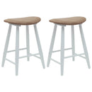 vidaXL Étkező Székek 2 pcs Fehér 46 x 37 x 63 cm Tömör Gumi Fa