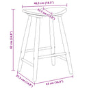 vidaXL Étkező Székek 2 pcs Fehér 46 x 37 x 63 cm Tömör Gumi Fa