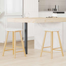 vidaXL Étkező Székek 2 pcs Természetes 46 x 37 x 63 cm Tömör Gumi Fa