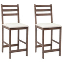 vidaXL Étkező Székek 2 pcs Világos Barna 40 x 47,5 x 99,5 cm