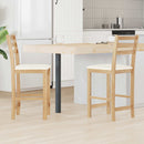 vidaXL Étkező Székek 2 pcs Természetes 40 x 47,5 x 99,5 cm
