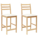 vidaXL Étkező Székek 2 pcs Természetes 40 x 47,5 x 99,5 cm