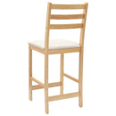 vidaXL Étkező Székek 2 pcs Természetes 40 x 47,5 x 99,5 cm