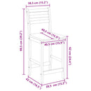vidaXL Étkező Székek 2 pcs Természetes 40 x 47,5 x 99,5 cm