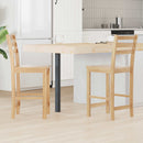 vidaXL Étkező Székek 2 pcs Természetes 40 x 47,5 x 99,5 cm