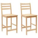 vidaXL Étkező Székek 2 pcs Természetes 40 x 47,5 x 99,5 cm