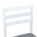 vidaXL Étkező Székek 2 pcs Fehér 40 x 47,5 x 99,5 cm Tömör Gumi Fa